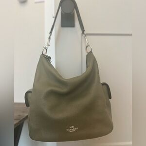 Coach Sage Green Leather Shoulder Bag